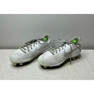 NIKE LUNARLON DRAGON PRO WOMEN'S SOFTBALL CLEATS WHITE GRAY SZ 7